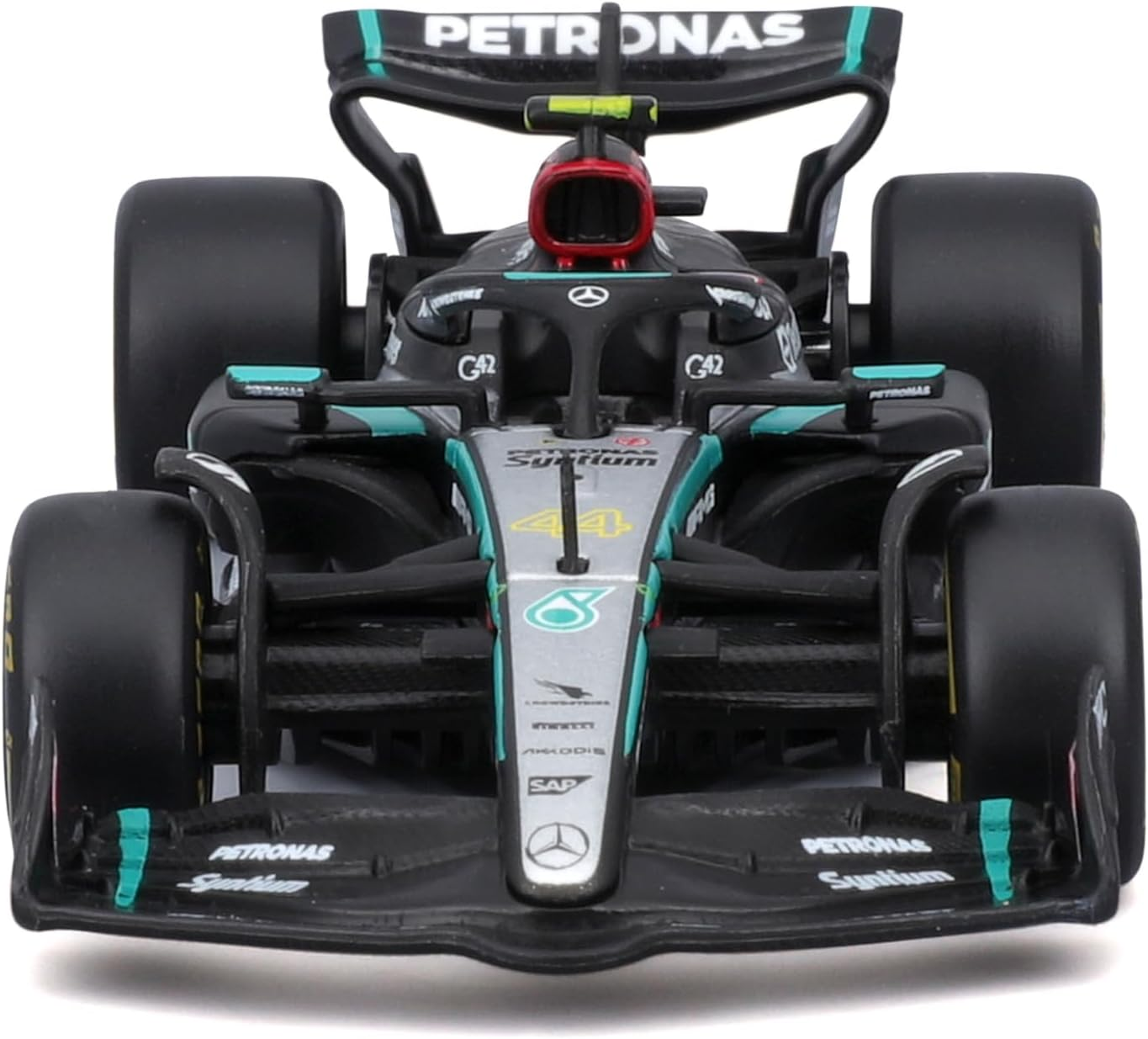 Burago BBURAGO- Mercedes-Amg F1 W15 E Performance (Hamilton) -1:43, Colour Black, Grey, 18-38208 (#44) image number 1