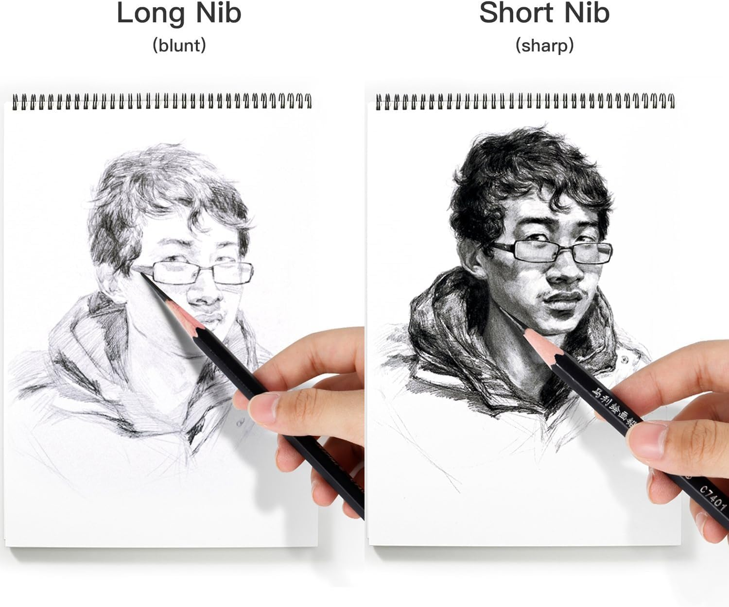 AFMAT Long Point Electric Pencil Sharpener for Artist, Rechargeable Artist Pencil Sharpener for &Phi;6-8.5Mm Charcoal/Drawing/Sketching/Colored Pencils, 3 Point Options, Auto Stop, 8-25Mm Super Long Tip image number 2