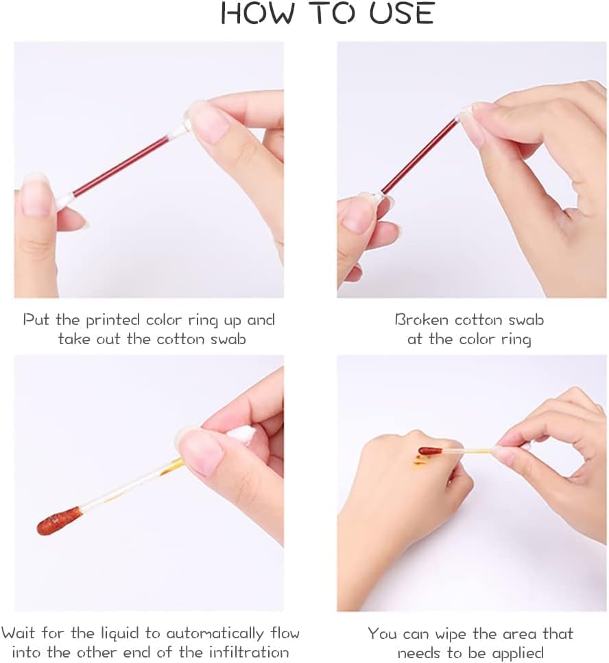 LLCFA 100 Count Individually Wrapped Iodophor Cotton Swabs &ndash; Gentle Iodine Disinfection for Wound Care, Nasal Cleaning & Skin Sanitization, Single-Use Portable Swabs for Travel, Outdoor & Home Use