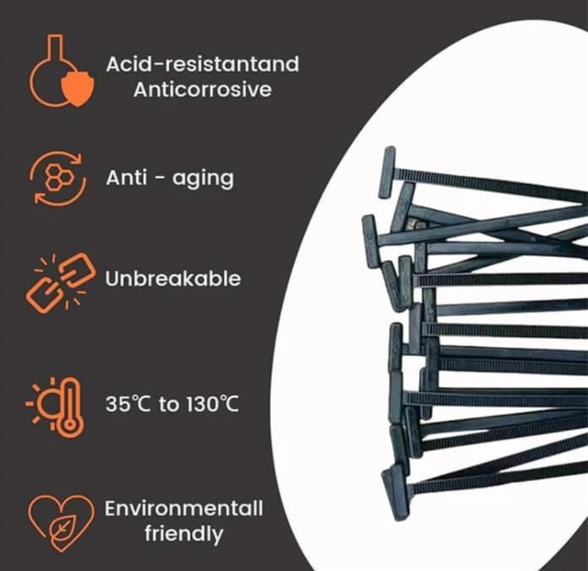RUOXGZP Nylon Universal Cable Tie Buckle, Heavy Duty Self-Locking Nylon Zip Ties Holder, Automobile Parts Fixing Zip Ties, High Heat | Durable | Replaces Screws, Fast Repair and Fix Tool (50PSC) image number 4