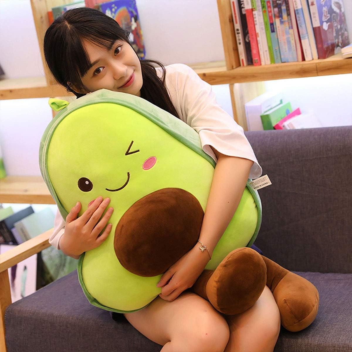Cute Stuffed Fruit Plush Toy Doll Large Avocado Pillow Cartoon Food Kids Lovely Soft Chrismas Birthday Gift Bedroom Living Room, 30Cm image number 1