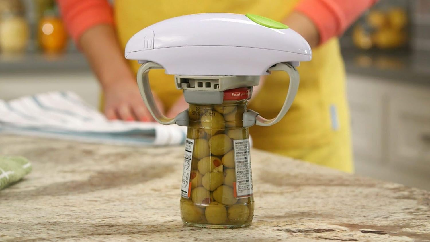 Robo Twist Electric Jar Opener&ndash; the Original Robotwist One Touch Electric Handsfree Easy Jar Opener, Works for Jars - as Seen on TV