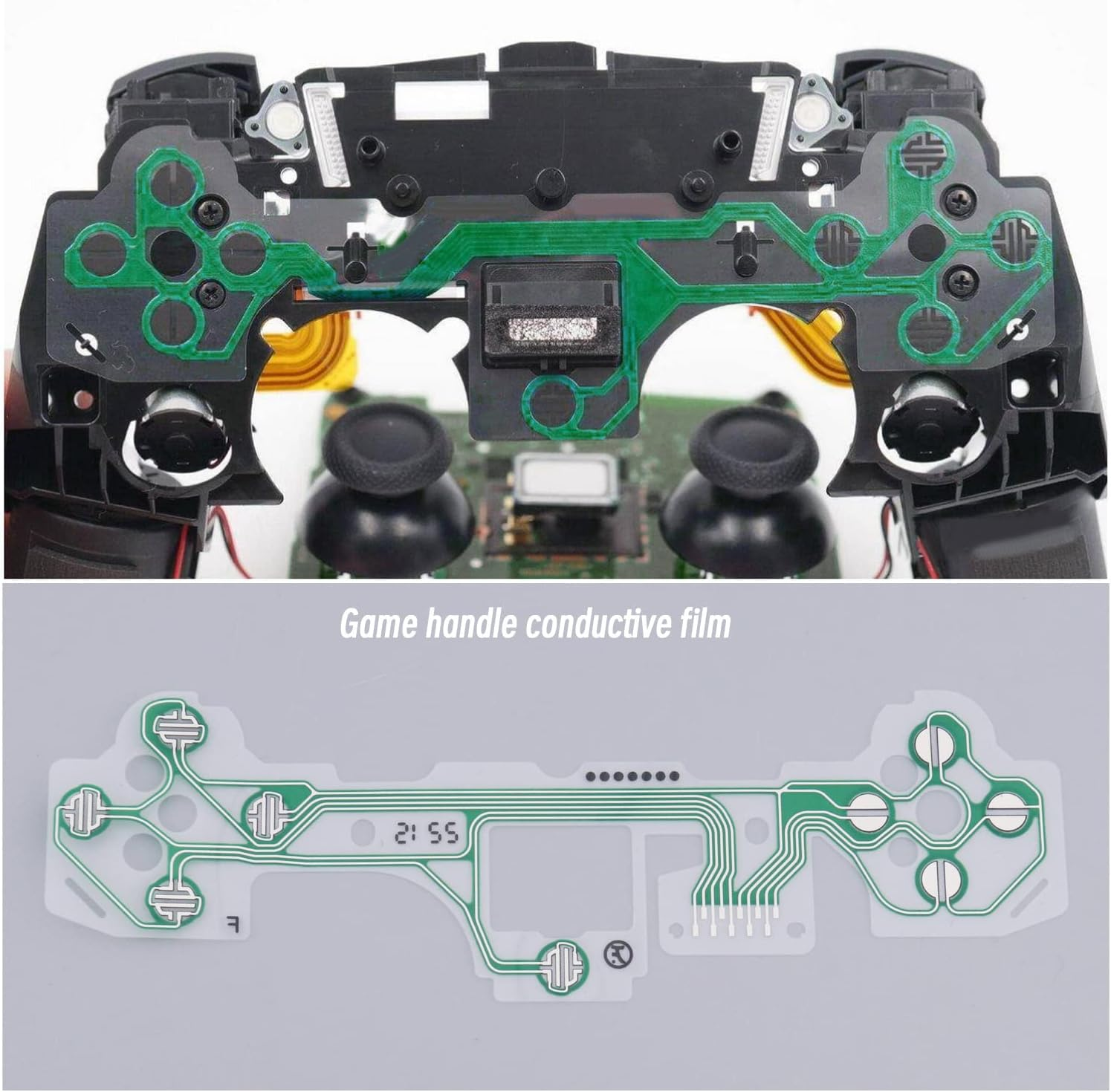 VGOL 4Pcs V2 Conductive Film Membrane Replacement Compatible with PS5 FPC Flexible Ribbon Cable Electronic Accessories Green image number 1