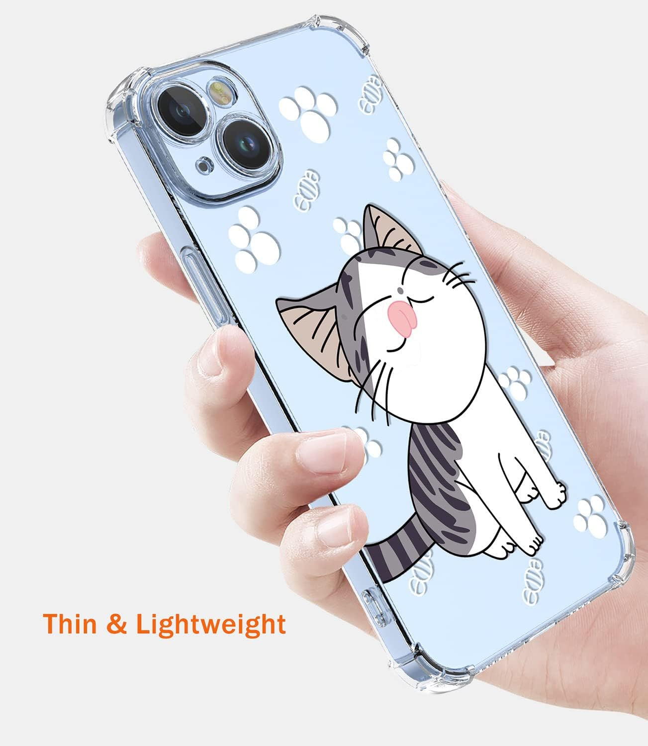 XINYEXIN Clear Case for Oppo Reno 13 Pro 5G Cute Kitten Pattern Design Slim Shockproof Transparent Soft TPU Bumper Case Protective Cover - Cat - Duck image number 2