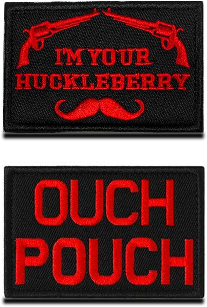 2 Pcs Reigning Hide and Seek Champion Big Man Funny Hook and Loop Fully Embroidered Tactical Patrol Patches for Bag Caps Backpack Uniform Vest Harness