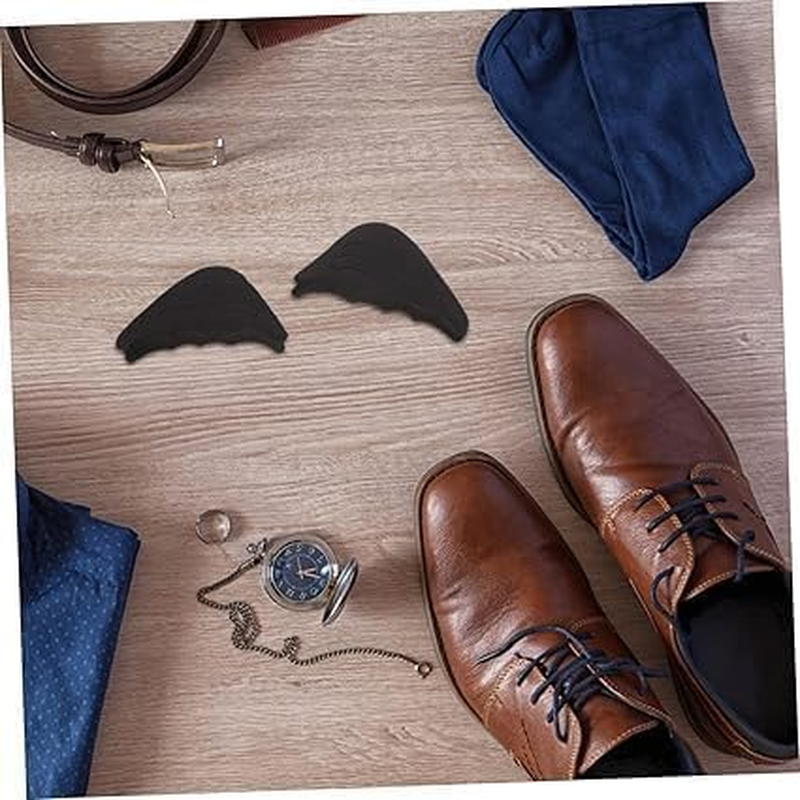 6 Pairs Half Size Padded Toe Plug of Foot Insert Toe Pad Toe Support Insoles Shoe Filler Toe Inserts Metatarsal Foot Pad Men and Women High Elastic Sponge Cushion Thicken (Black, One Size)