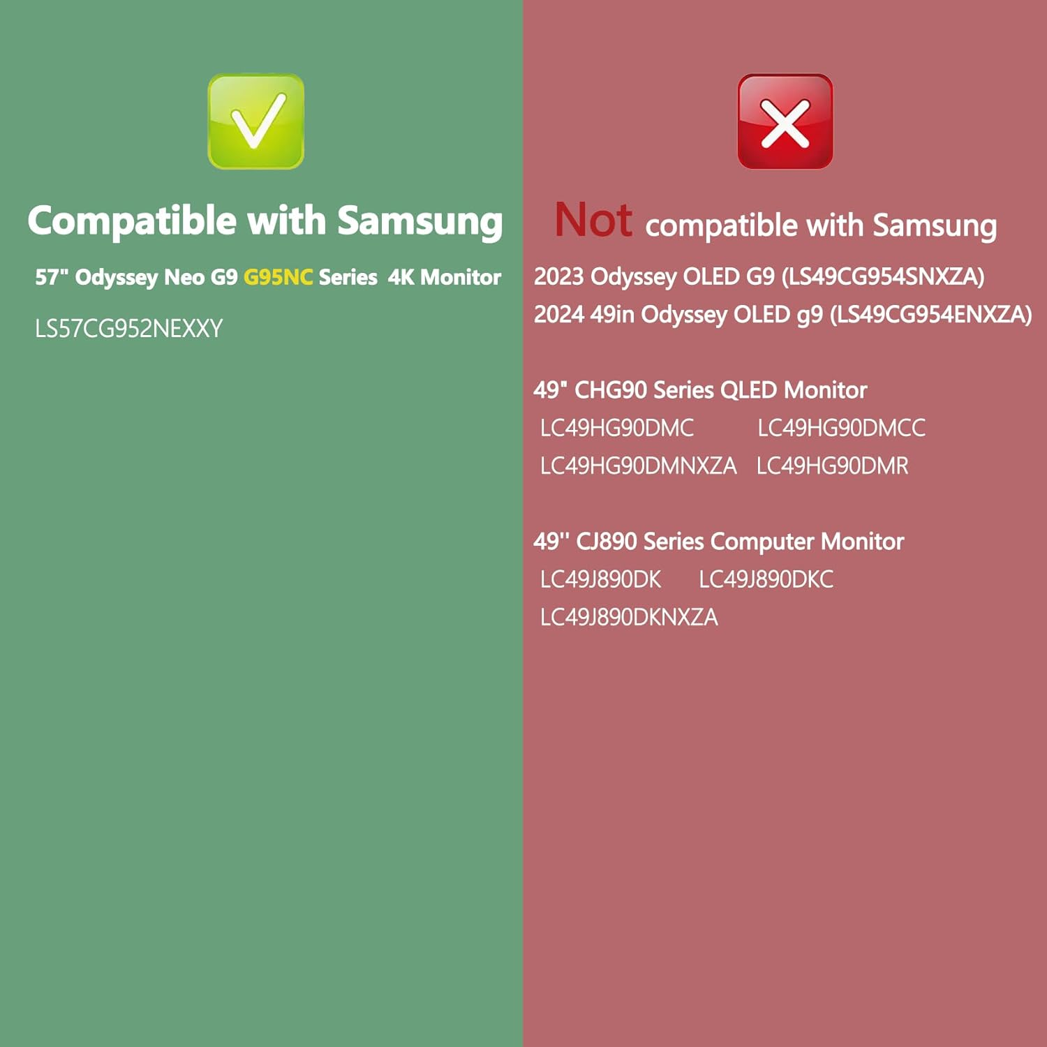 Wall Mount Adapter Bracket Compatible with Samsung Odyssey G9 57 in for Ls57Cg952Ncxxf S57CG952NC Computers Monitor Stands image number 4