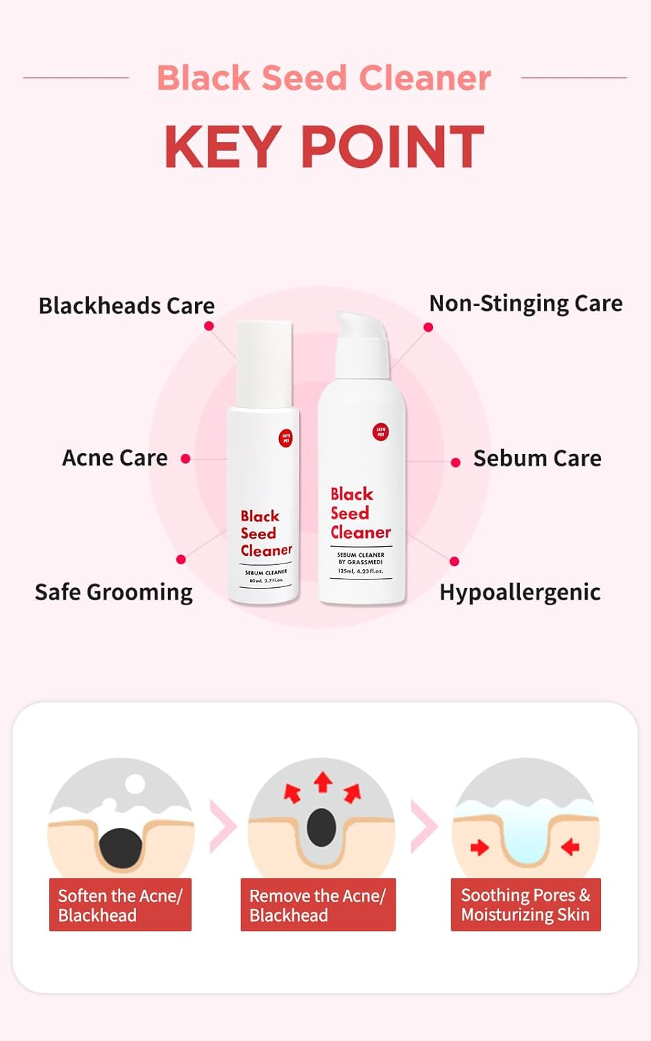 Black Seed Cleaner - Cat Chin Acne Treatment, Non-Toxic Hypoallergenic Cleanser, 4.2 Fl.Oz (125Ml) image number 2