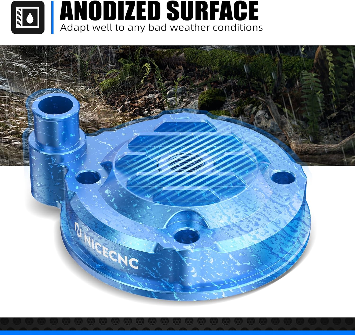 NICECNC Blue Cylinder Head Cover Top Cap Compatible with Yamaha YZ85 2002-2018,Dirt Bike Aluminum Cnc-Machined image number 2