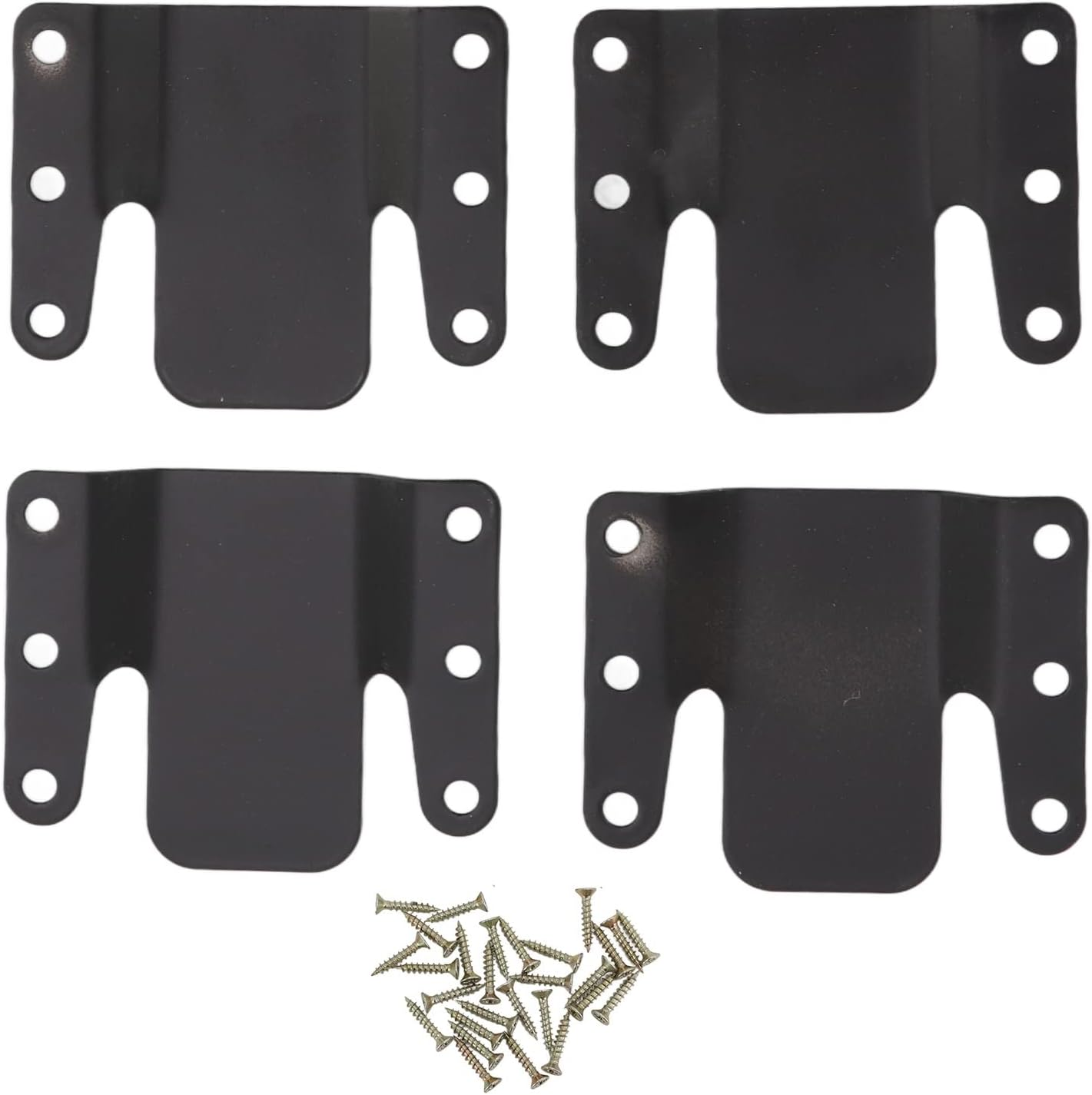 Omabeta Pack of 4 Sofa Connector Bracket with 0.5CM Aperture, Heavy Duty Iron Interlocking Brackets with 24 Screws, Universal Sectional Couch Furniture Connectors for Home Dormitory image number 2
