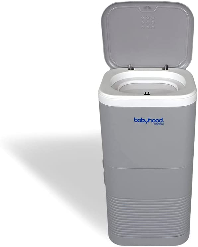 Babyhood Nappy Disposal Bin, Grey