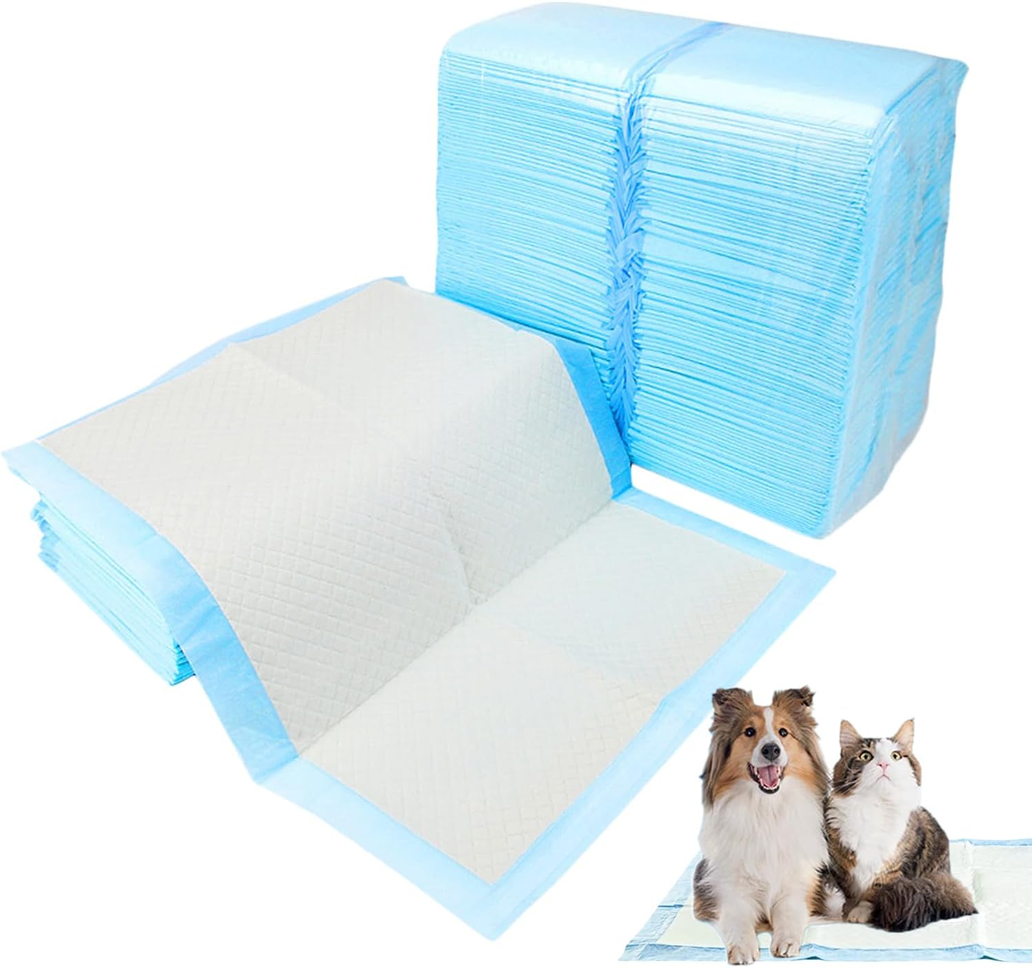TORMEN Dogs Pee Pads 100 Pack 13" X 17.7" Disposable Ultra Absorbent Leak-Proof Pet Training Pads for Rabbits Guinea Pigs Hamsters Hedgehogs Cats image number 4