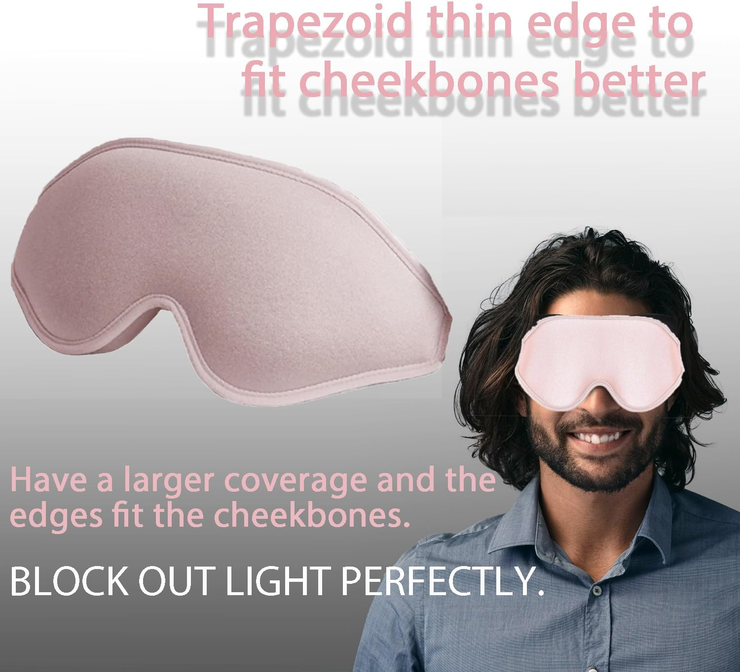 Pink Eye Mask for Lash Extensions, Sleep Mask for Lash Extensions for Women,Lash Extension Sleep Mask for Travel Yoga Nap, 100% Blackout 3D Eye Mask for Sleeping - Pink image number 4