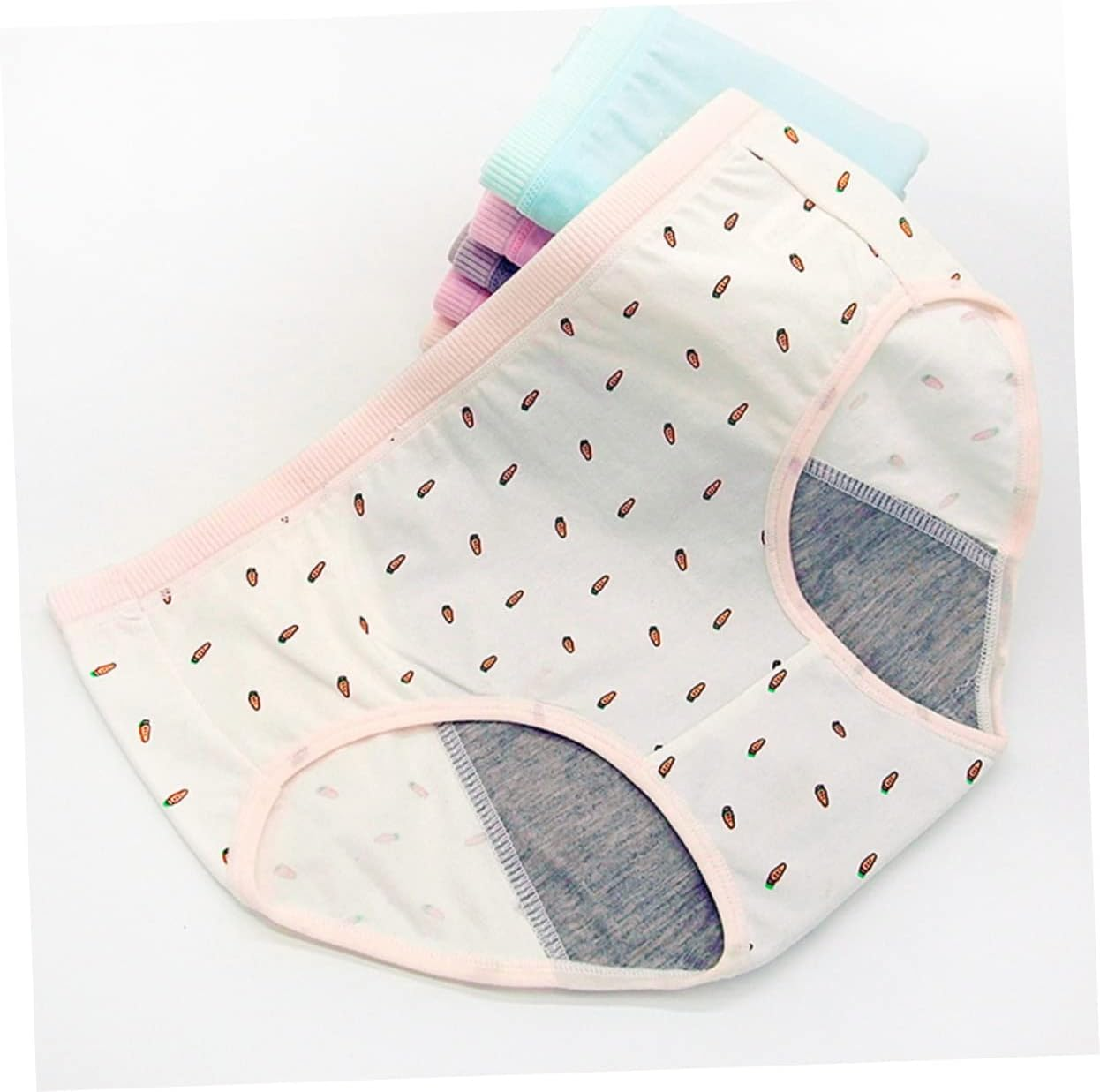 3Pcs Menstrual Period Underwear Period Underwear Seamless Female Menstrual Underpants Soft Underpants for Absorbent Panty Sanitary Pants Panties Women Pants Leakproof Cotton image number 6