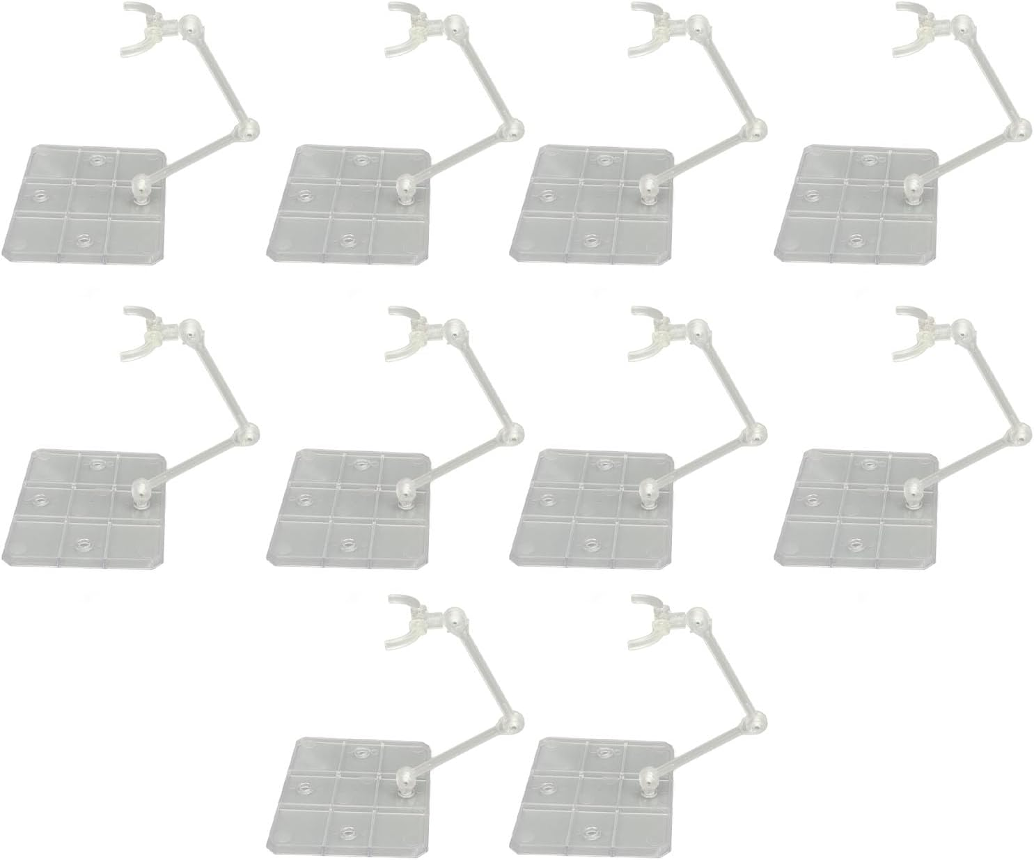 Anime Figure Stand, Acrylic Figure Display Stand, 10 Sets Wide Compatibility Transparent Stable Figure Support Holder for 6In Models image number 4