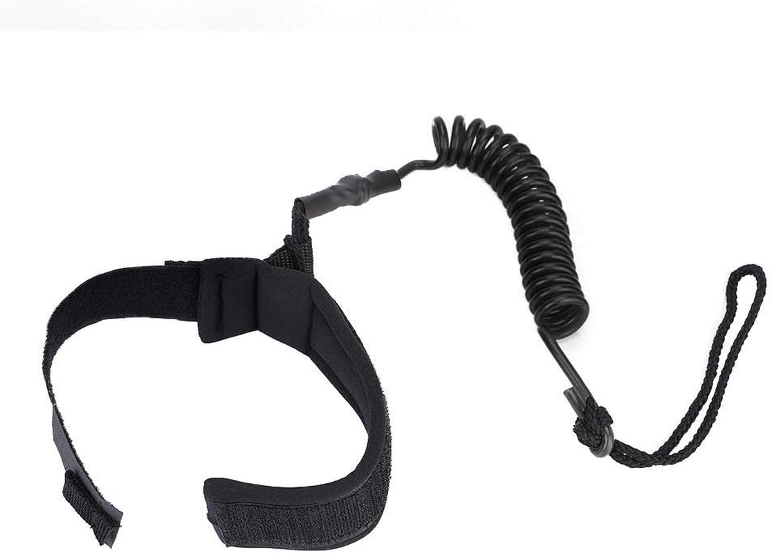 Surfing Bodyboard Ankle Leash,Stand up Paddle Board 5Mm Coiled Spring Leg Foot Rope Surfing Leash for Surfboard Leash Coiled Foot Coiled Stand up Paddle Board(Black) image number 2