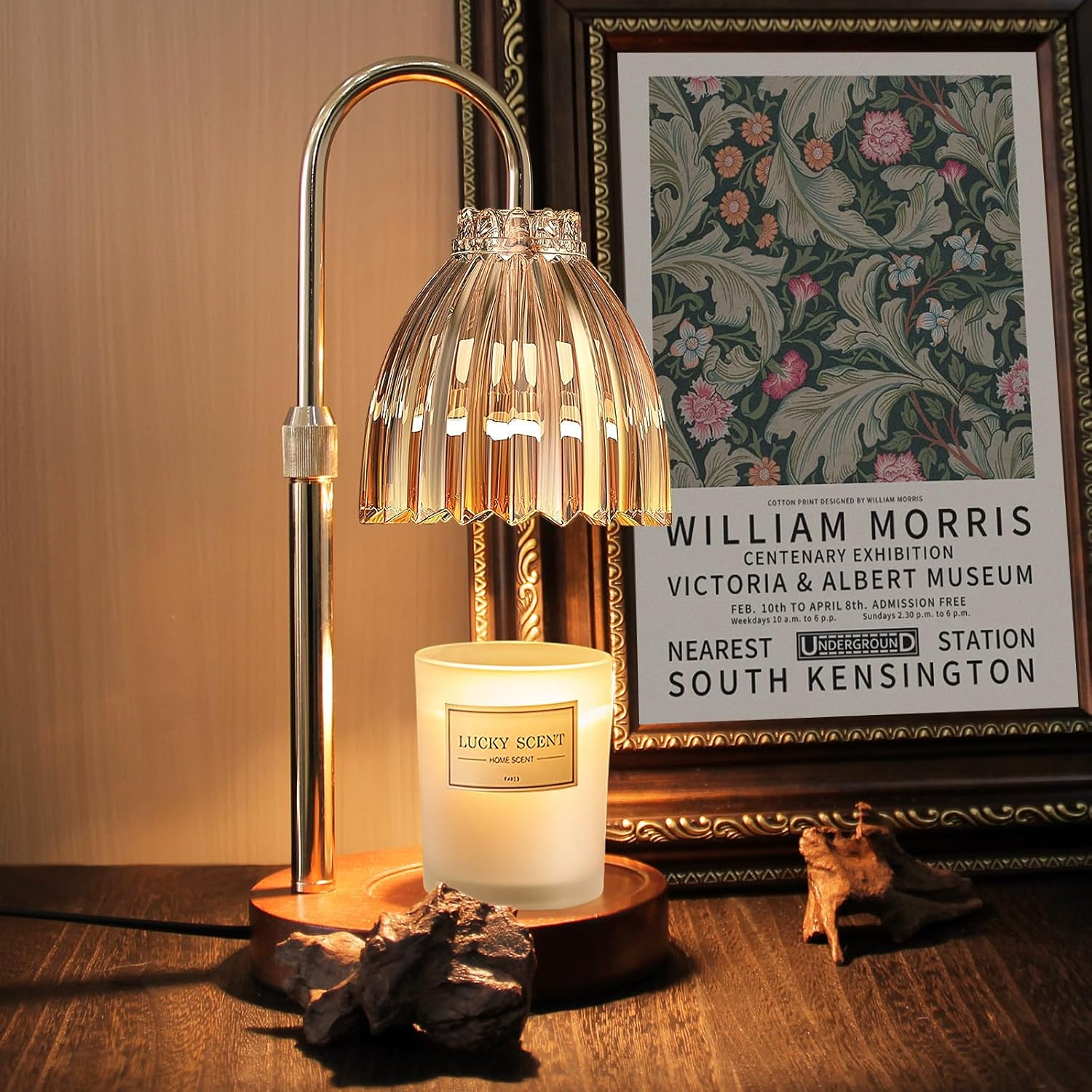 Yudoutech Candle Warmer Lamp, Adjustable Height Electric Candle Warmer Light with Timer and Dimmer Stylish Design for New Home Office Modern D&eacute;cor Gifts image number 1