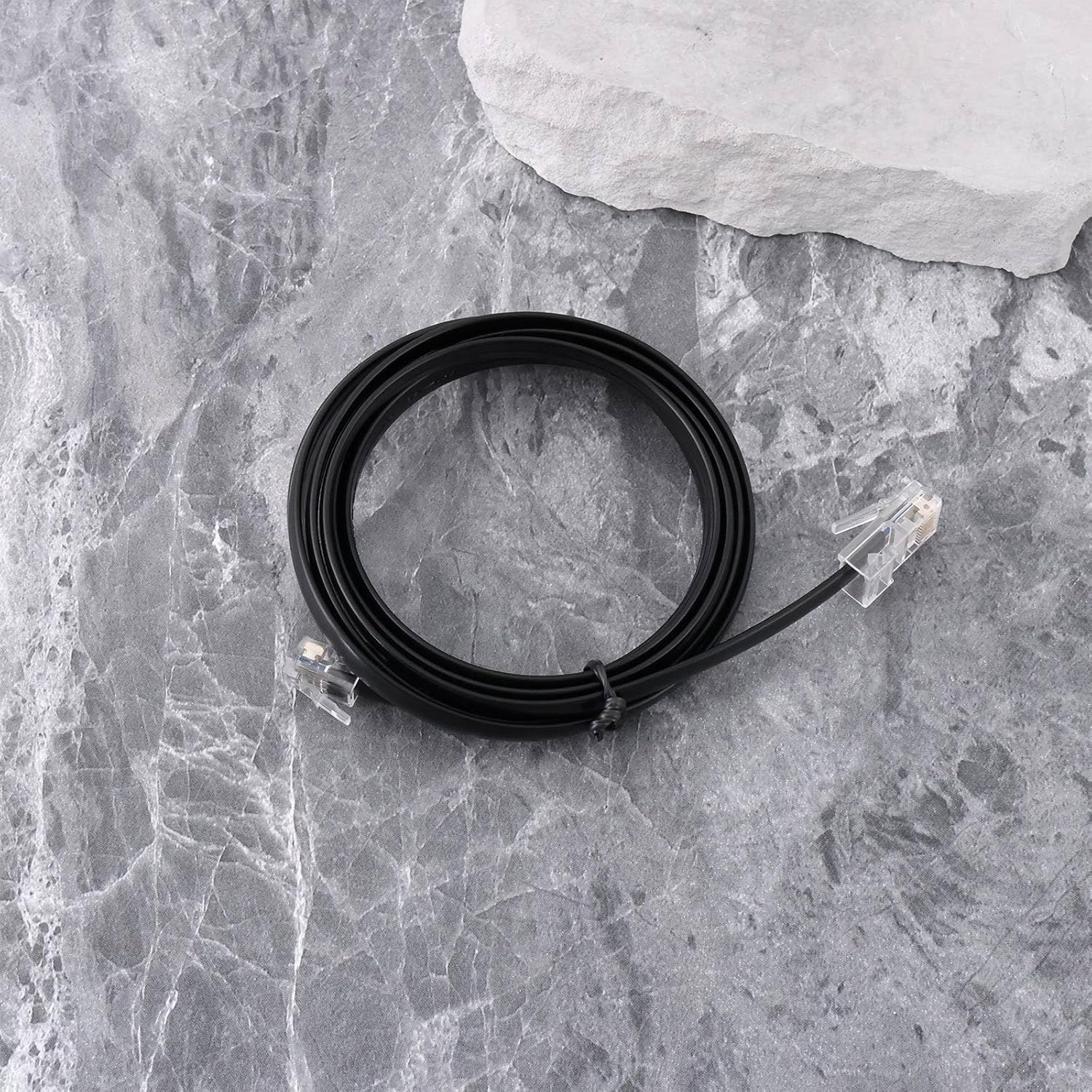 Emsea RJ12 Male to RJ45 Male Printer Interface Cable 1.5M Printer Data Cable Compatible with Epson Star Printers with Multipro Interface image number 1