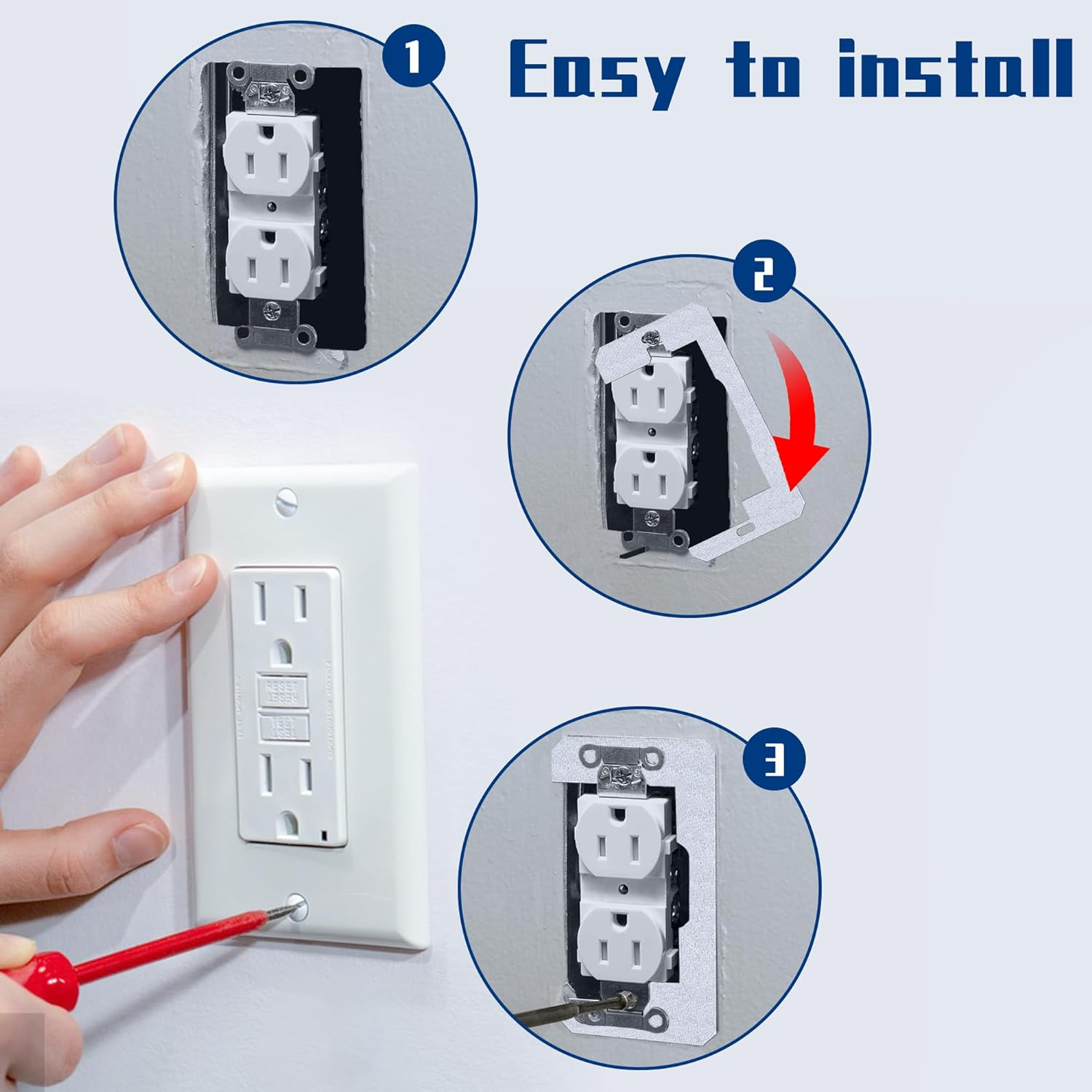 DECOHS 10 Pcs Wall Plate Spacer- Device Leveling Plates- Flush Fit Leveling Plate - 30, Silver-30Pcs image number 3