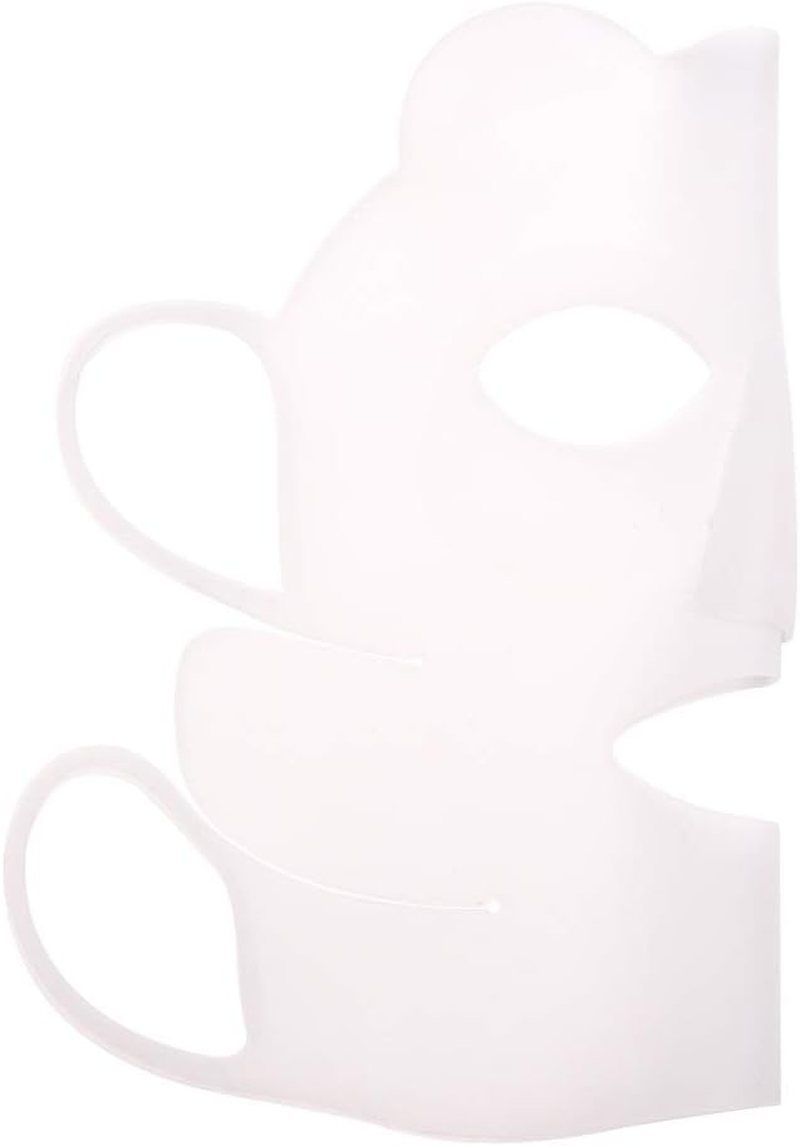 Reusable Silicone Face Mask Cover, Clear, Ear Hook Design for Serum Absorption, Washable Facial Sheet image number 3