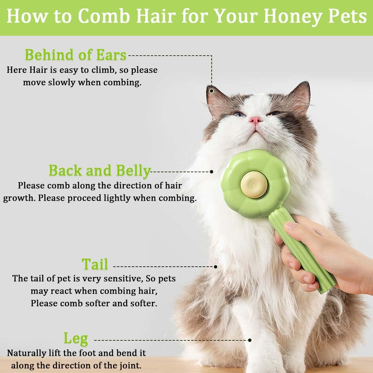 Lonimia Cat Brush, Pet Brush, Short Hair, Cat Brush with Air Cushion, Self-Cleaning Slicker Brush, Removes Undercoat, Cat Hair Brush for Pet Grooming image number 1