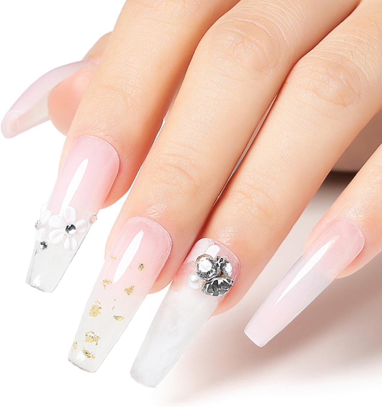 AIMEILI Acrylic Nail Powder 60G Transparent Acrylic Powder for Acrylic Nail Art 3D Nail Carving French Nail Extension image number 5