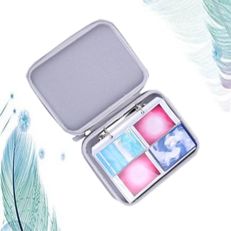 Limcryspp Holder, Portable and Soft Design, 80-Compartment Storage Holder, Photo Album Protective Case, Suitable for Ring-Free Game Card Trading, Protection and Organization (Black) - Dark Blue image number 1