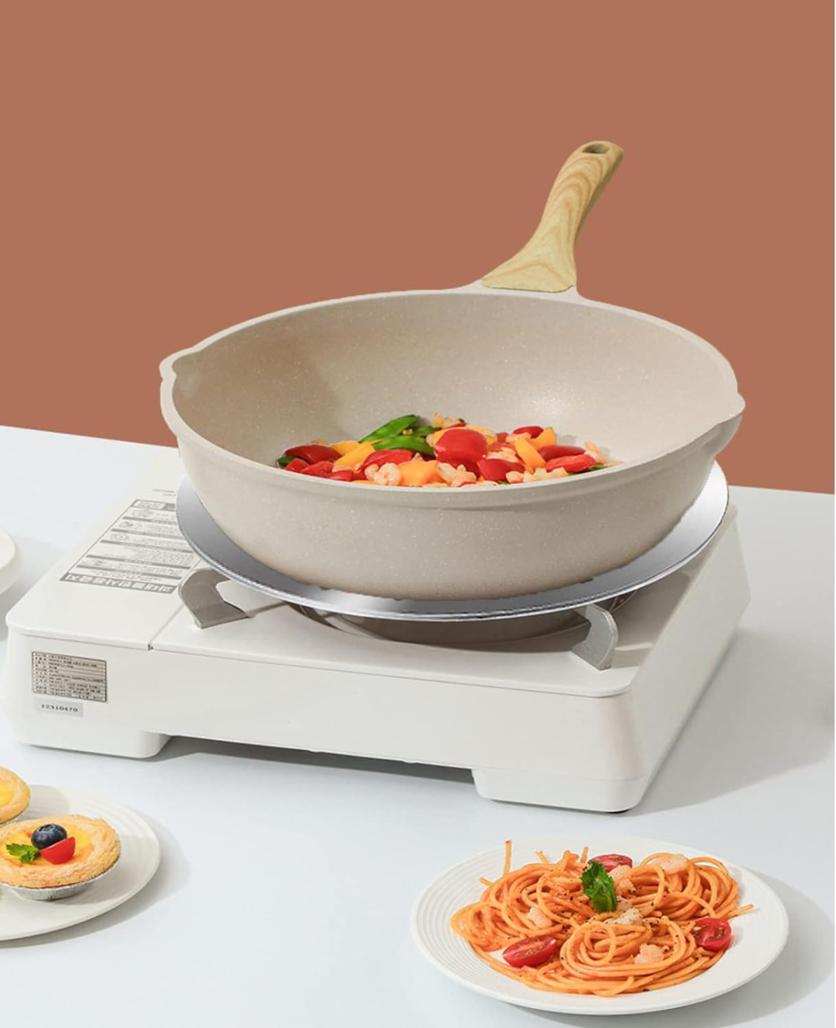 11Inch Heat Diffuser Plate, Grourarty Stainless Steel Cooking Induction Adapter Simmer Plate for Electric Gas Glass Cooktop Hob Ring, Converter with Handle Silver (GR-HDP11-01UK) image number 6