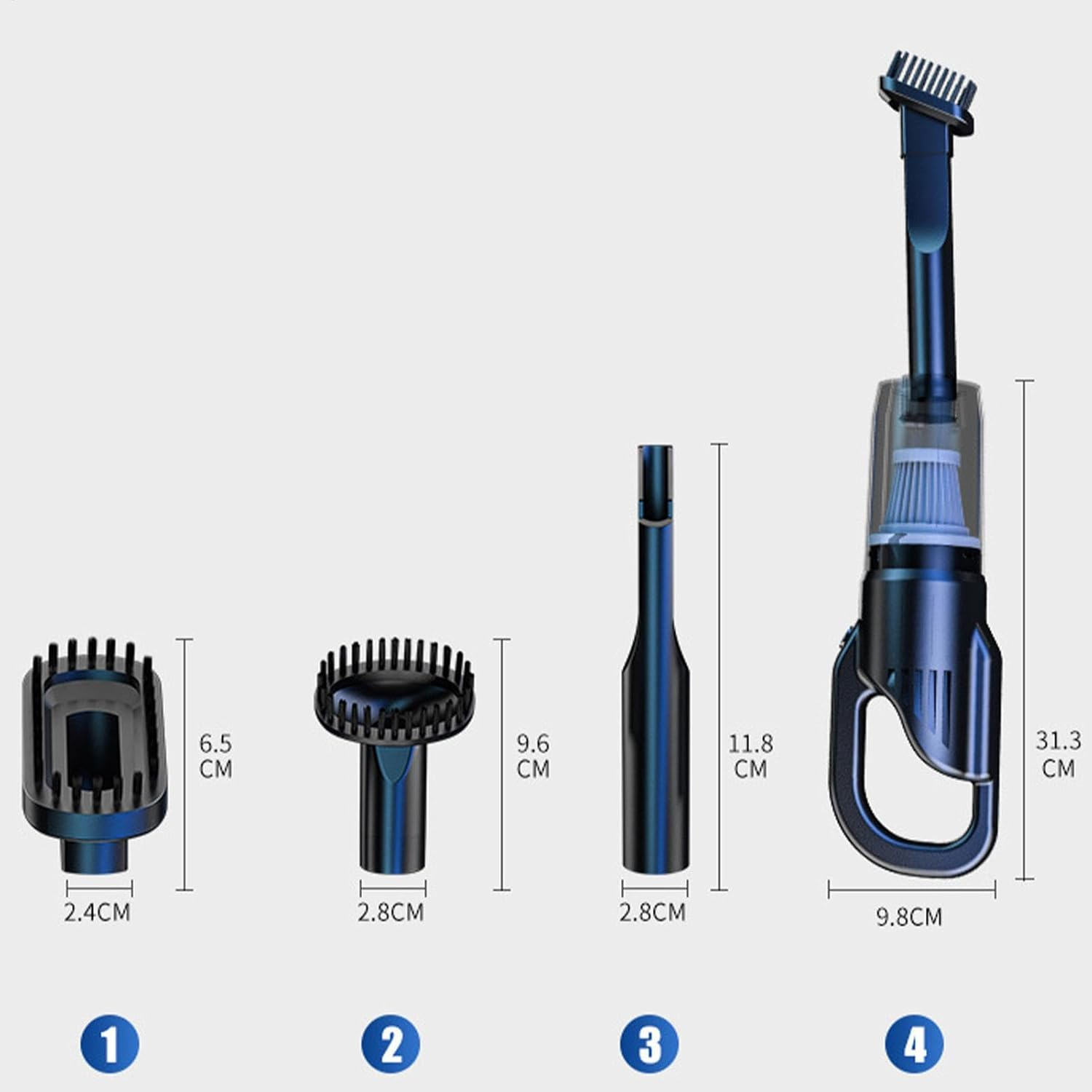 Car Vacuum Cleaner - Small Cordless Rechargeable Cleaner for Home and Car | Vehicle Interior Care Multi-Functional Dust Vacuum Cleaner, Car Detailing Vacuum, Automotive Vacuum Cleaner for Car Floor image number 3