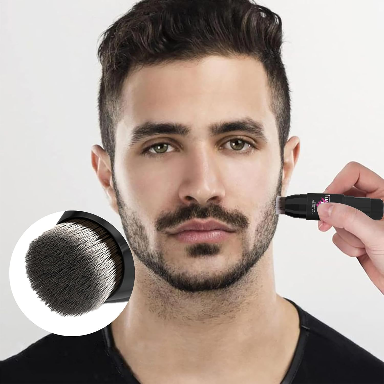 Hair Color Sticks to Cover Gray &ndash; Easy Beard Colour Filler | Natural Cream Contour Stick | Natural Waterproof Contour Stick | Hair and Beard Touch-Up for Seamless Coverage and Long-Lasting Wear image number 6