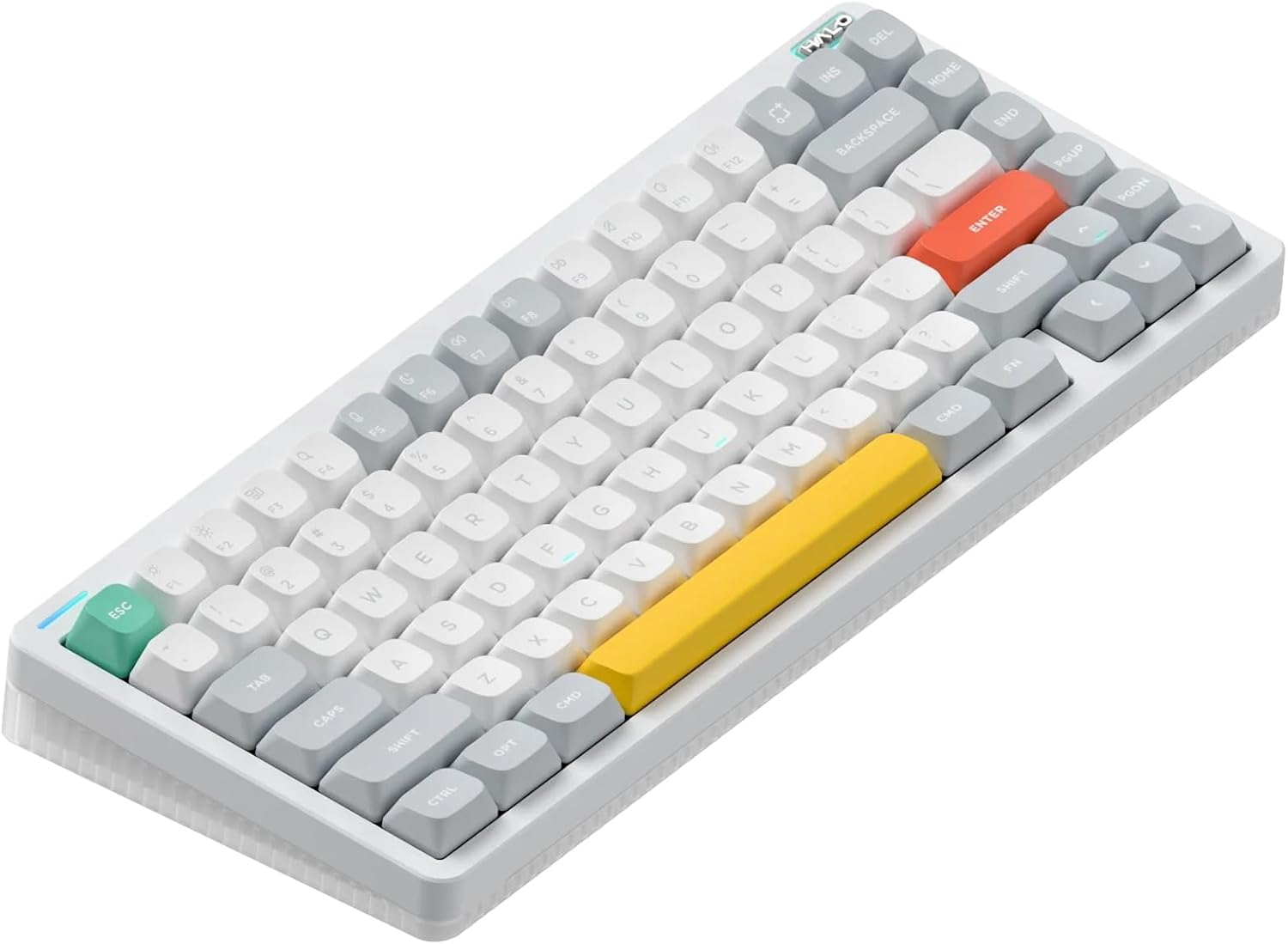 Nuphy Halo75 V2 Mechancial Gaming Kyeboard,75% Wireless Hot Swappable Bluetooth Keyboard,83 Kyes RGB Backlit Keyboard,Support Bluetooth/2.4Ghz/Usb-C (Blue, Mint (37Gf))