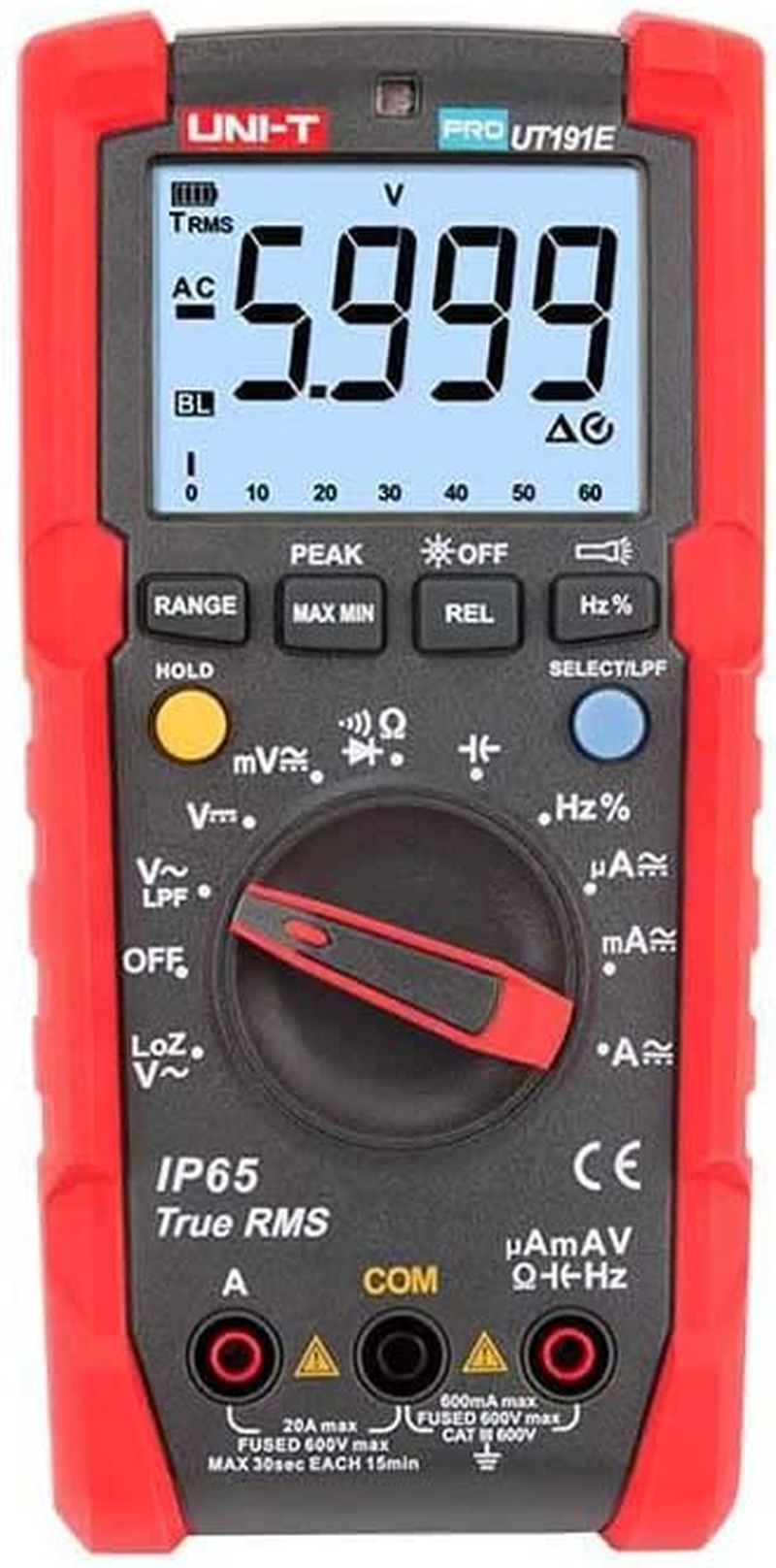 UNI-T UT191 Series Professional Digital Multimeter Pro Line, Complies with CAT III 600V and IP65 image number 4