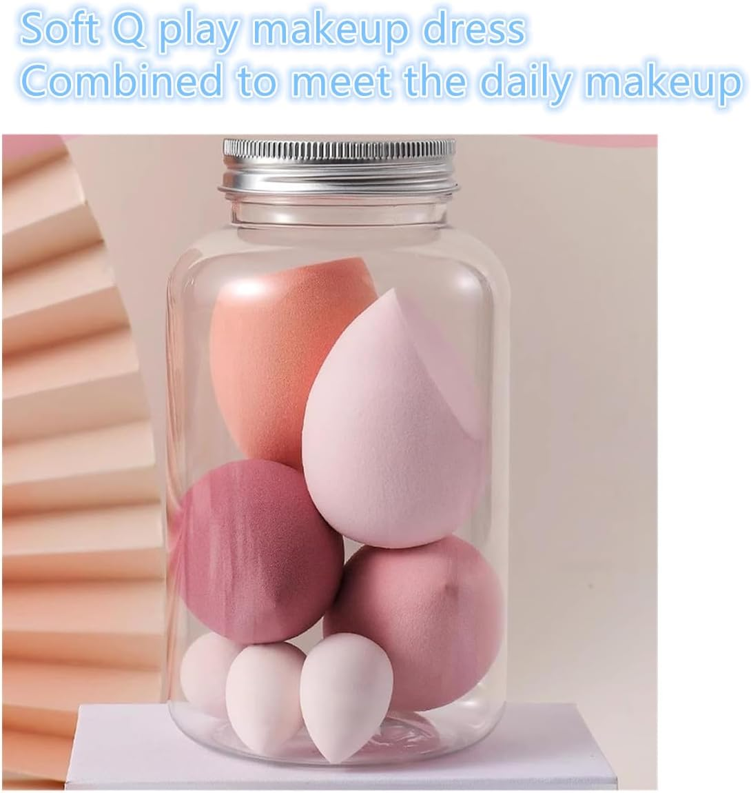 14 Pcs Makeup Sponge & Powder Puff Set/Bulk | Professional Beauty Blender Collection for Liquid, Cream, Foundation, and Powder image number 6