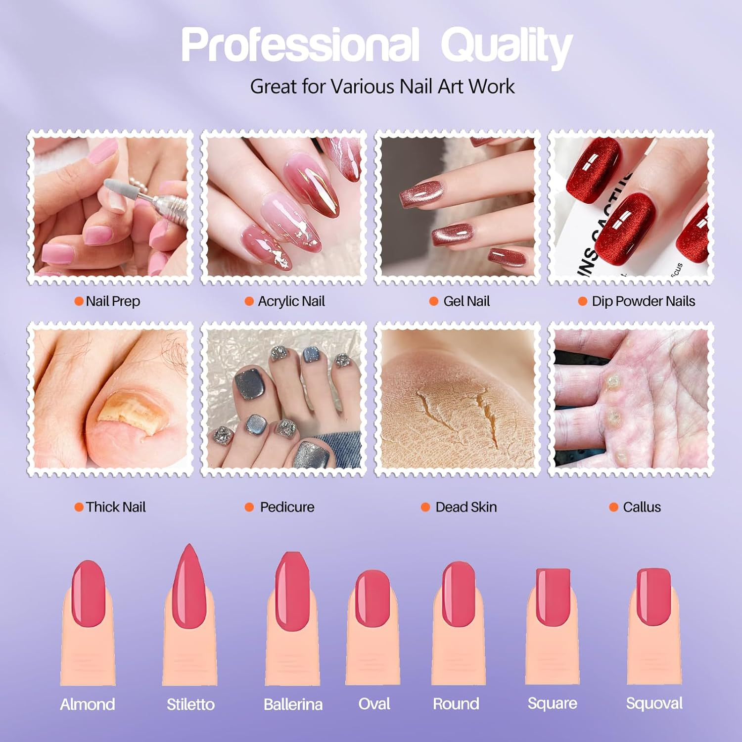 Droyek Electric Nail Drill Machine Handheld Flat Light 2-In-1 for Beginners Acrylic Gel Nails Manicure Pedicure Polishing Shape Tool with 8 Bits Gel Nails and Home Salon Use