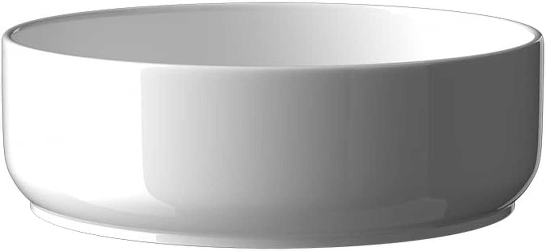 Cefito Bathroom Basin Vanity Sink, Ceramic Hand Wash Basins Vessel Sinks above Counter Top Tools Kitchen Home Improvement, round Shape High Gloss Finish Scratch-Resistant White image number 3