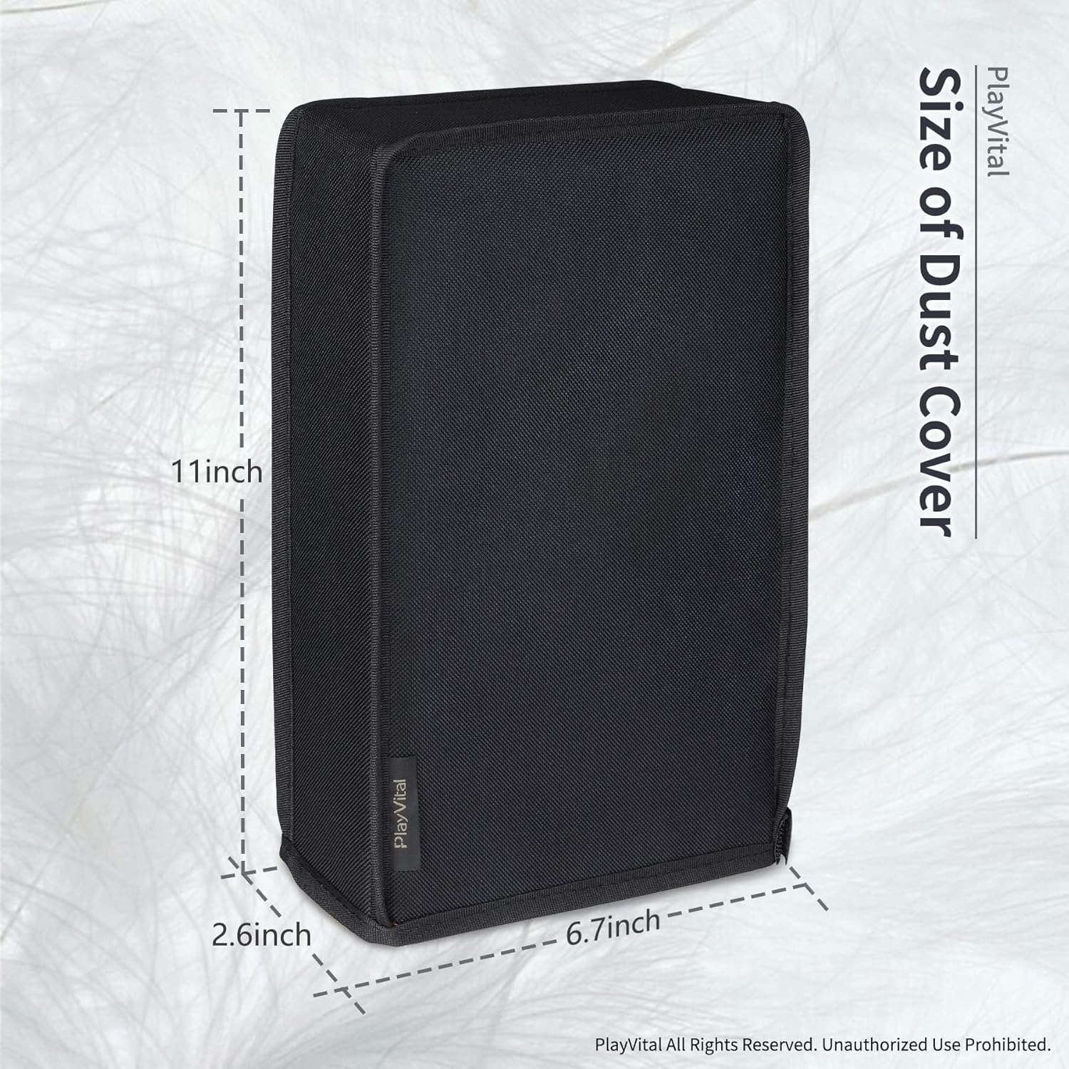 Playvital Black Nylon Vertical Dust Cover for Xbox Series S Console, Soft Neat Lining Dust Guard, anti Scratch Waterproof Cover Sleeve for Xbox Series S Console image number 4