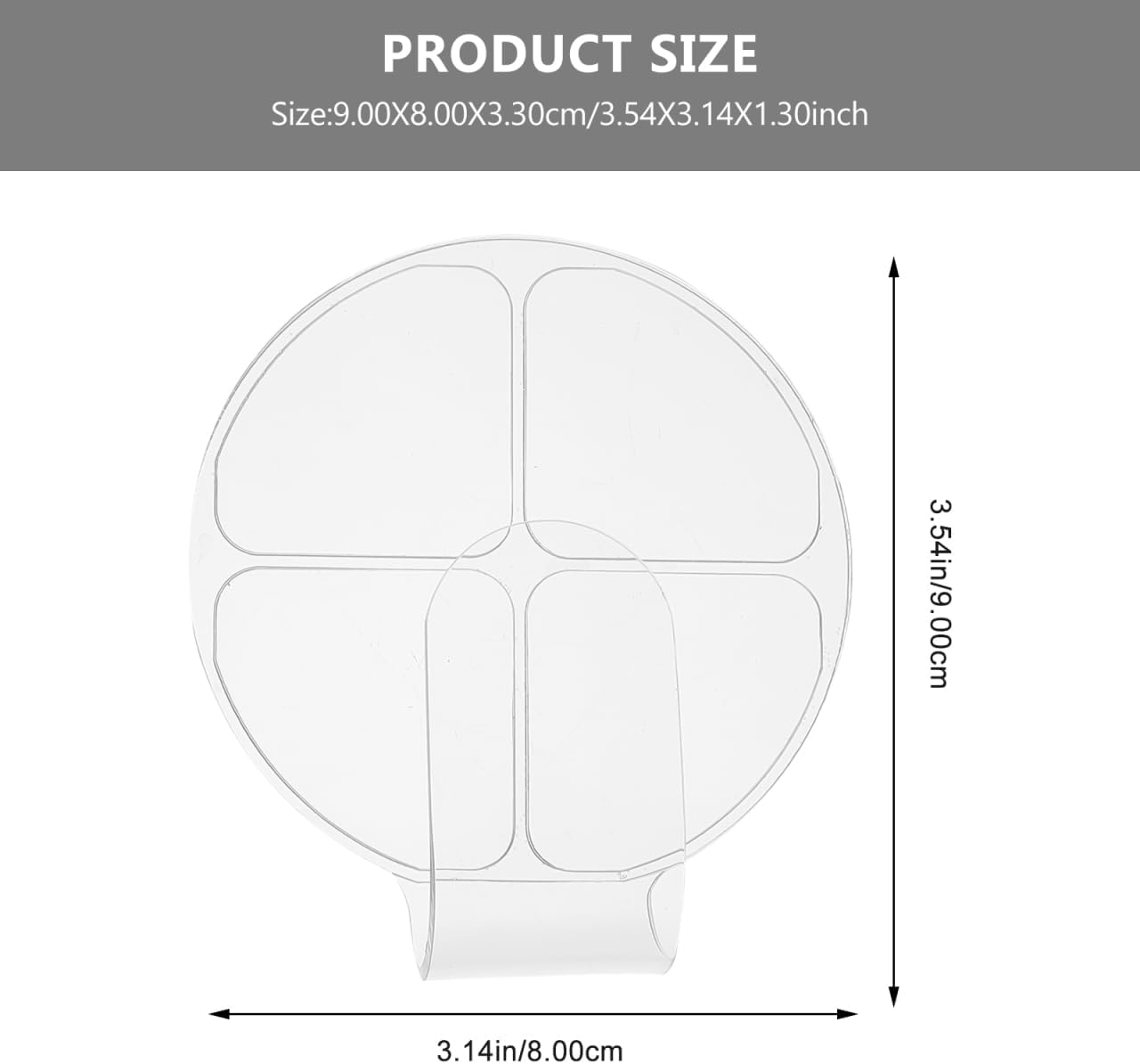 Gadpiparty Acrylic Palette Set - Handheld Clear Makeup Mixing Tray for Foundation and Manicure Ergonomic Design for Custom Shade Creation