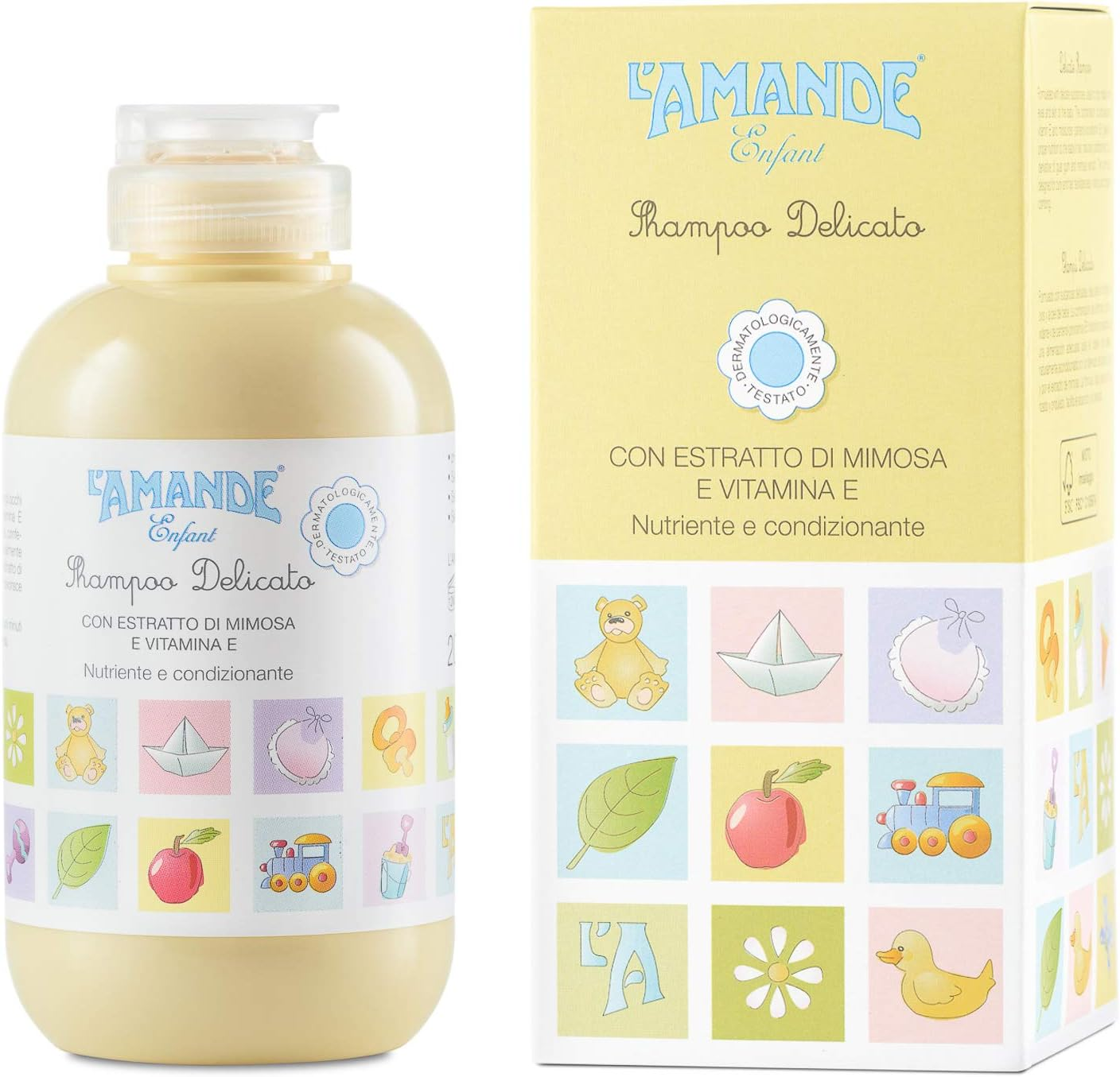 L'AMANDE Baby and Newborn Shampoo with Vitamin E and Mimosa Extract, Delicate and Moisturising Baby Cleansing Gel for Sensitive Skin, Liquid Soap for Soft and Velvety Hair image number 3