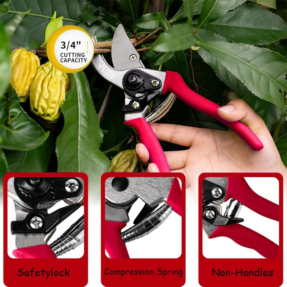 Heavy Duty Tree Pruning Shears Set, Used for Pruning Tree Branches with Labor-Saving and Durable Garden Shears, Used for Pruning Horticultural Plants, Flowers, and Trees image number 3
