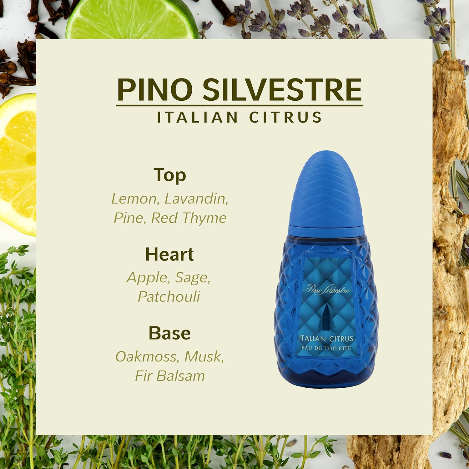 Italian Citrus by Pino Silvestre - Perfume for Men - Woody, Aromatic Scent - Blended with Lemon, Pine, Apple, Patchouli, and Musk - for Calm, Collective Gentlemen - 4.2 Oz EDT Spray image number 2