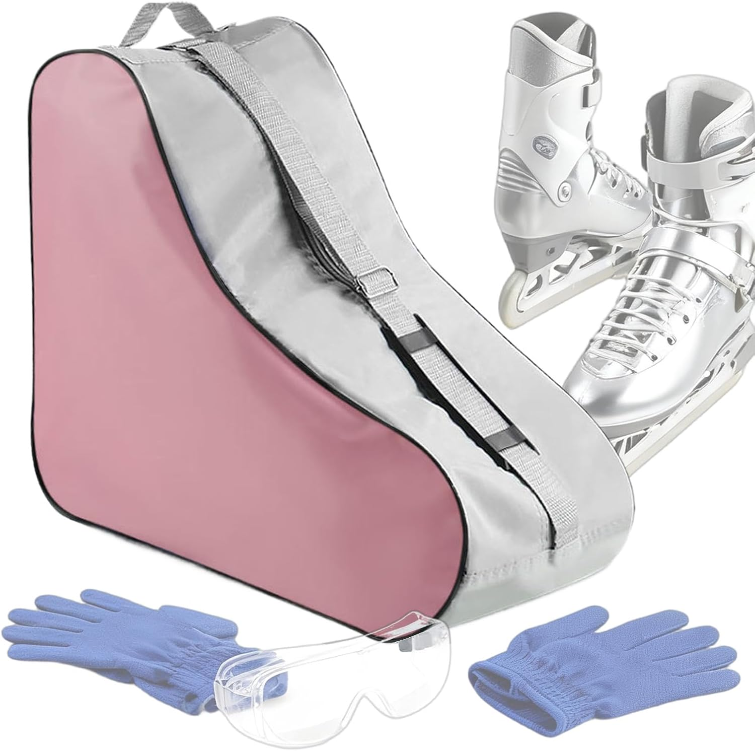 Rronnoy Skate Bag | Backpack Adjustable Shoulder Strap - Roller Skate Backpack with Zipper | for Children Girl Boys Kids Shoes