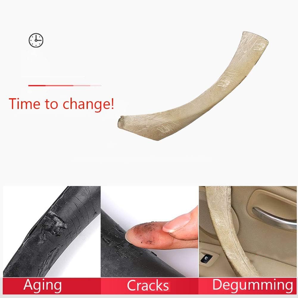 Jaronx Compatible with BMW E90 Black Door Handles Outer Cover Right image number 4