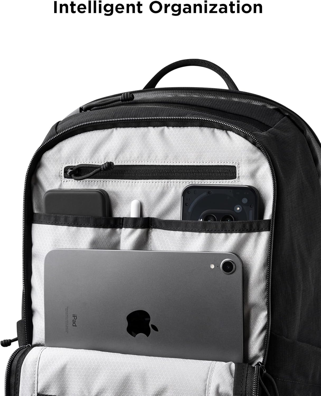 ALPAKA Elements Backpack Pro 24L - Black Laptop Backpack Fits 16'' Laptop with Dual Bottle Pockets, Travel Backpack for Men image number 2