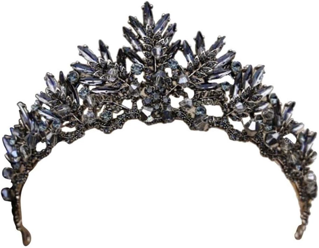 Luxshiny Bridal Hair Shining Baroque Crown for Women - Rhinestone Hair Comb Tiara Headband - Crystal Wedding Crown