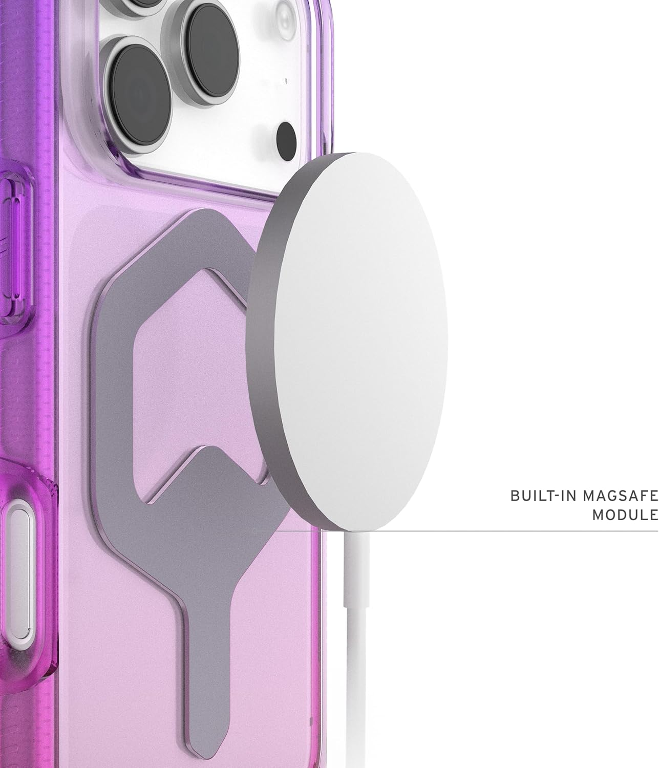 Urban Armor Gear UAG Plyo Magsafe Case Iphone 17 Pro - Purple/Pink Ombre, Phone Case Cover Magsafe Compatible, Apple Iphone Protector image number 5