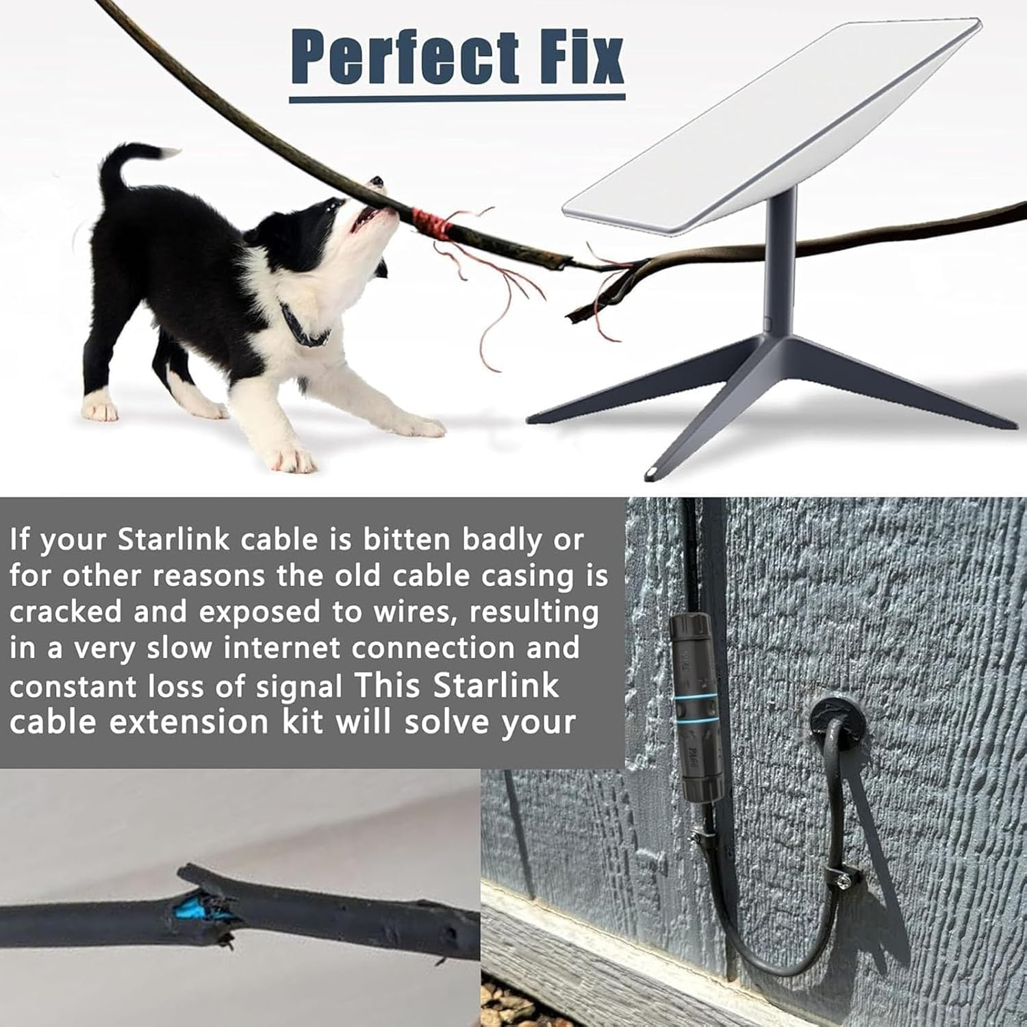 150FT for Cable Extension & Repair Kit, IP68 Waterproof Replacement Cable, Extension to 225Ft, Oxygen Copper Replacement Cable Extender Support 1000M Protocol image number 6