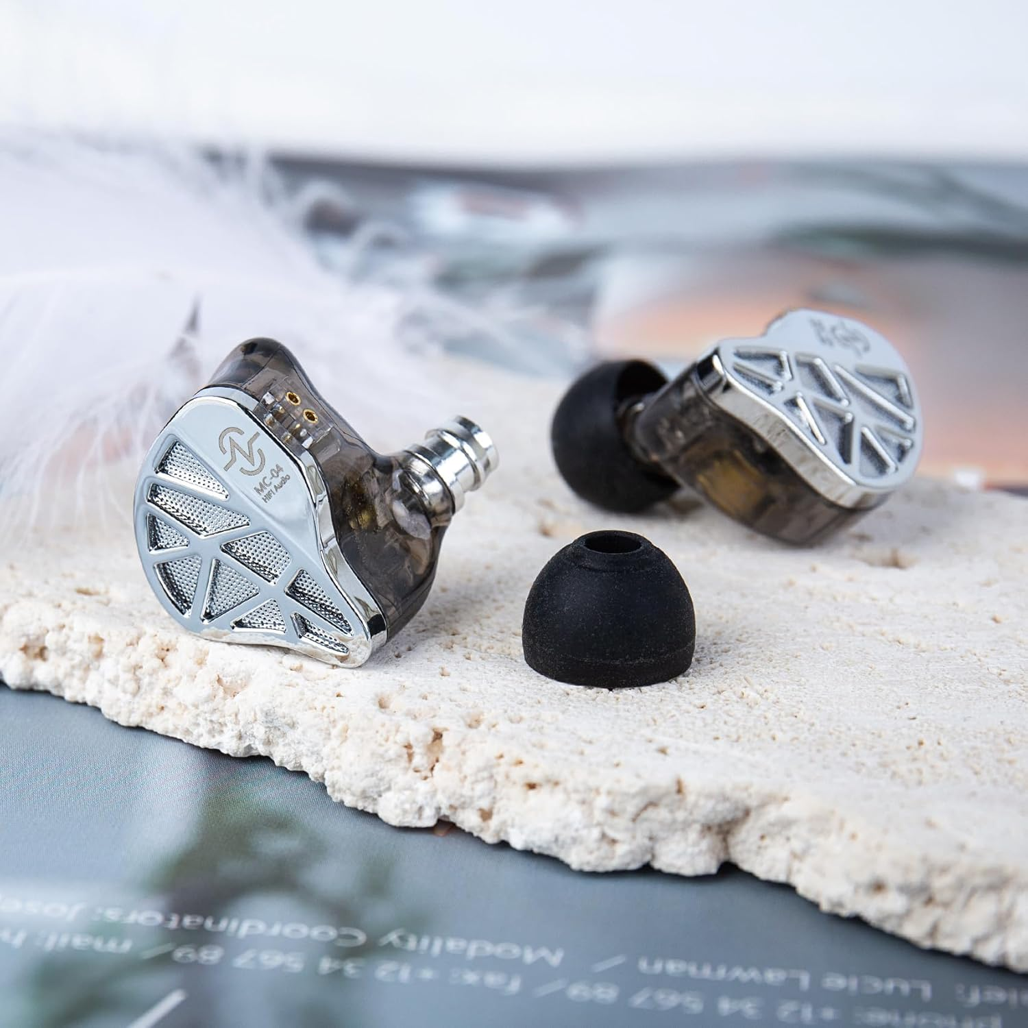 KEEPHIFI CCZ MC04 In-Ear Monitor Wired Earphones, IEM Headphones Balance in Various Frequency Ranges, 10 Mm Large Cavity Composite Magnetic DD & 1BA, Comfort Patented Ear Fin Head image number 6