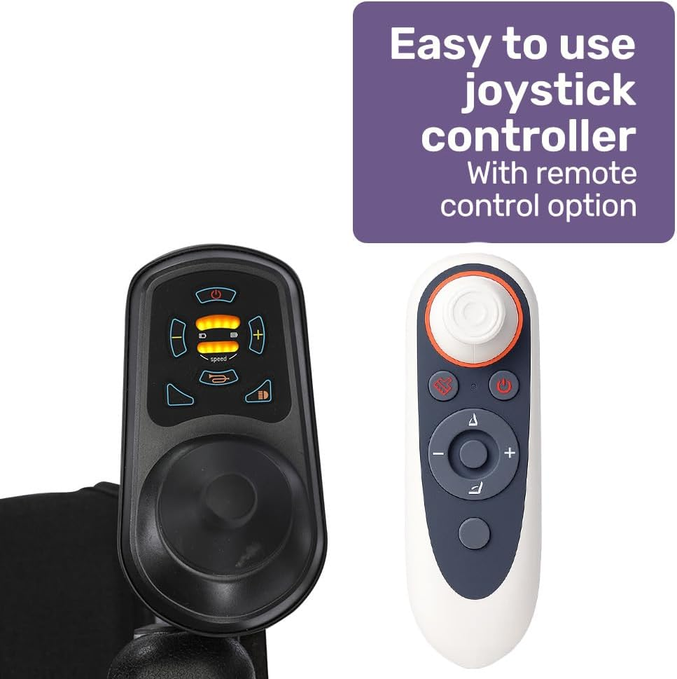 "Equipmed Power Electric Wheelchair, Airline Approved Wheelchair, Extra Lightweight, Long Range, Lithium Batteries, Silver" image number 6