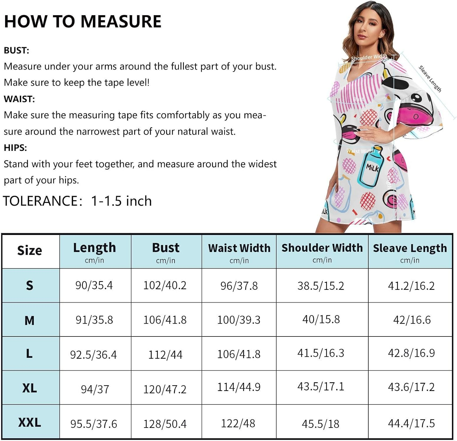 Adorable Cow Pink Casual V Neck Dress Printed Line Maternity Dress S-XXL image number 3