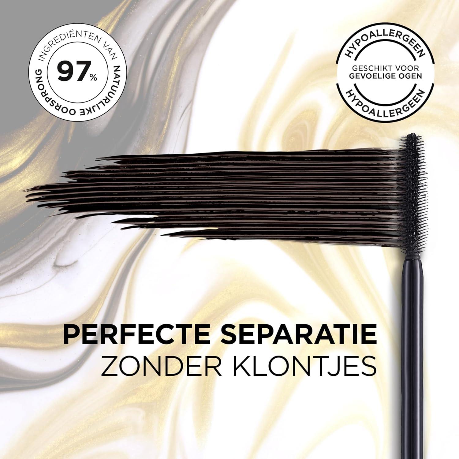 L'Or&eacute;al Paris Mascara, Brown Mascara for Extra Definition, Extra Volume and Extra Care, Volume Million Lashes Balm Brown, No. 01 Brown, 1 X 8.6 Ml